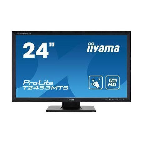 iiyama ProLite T2453MTS-B1 23.6" 1920 x 1080Pixeles Dual-touch Mesa Negro monitor pantalla táctil