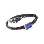 APC 1.8m KVM PS 2 Cable KVMケーブル ブラック