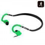 NGS Green Cougar auriculares para móvil Binaural gancho de oreja, Dentro de oído Negro, Verde Alámbrico