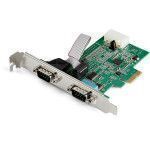 StarTech.com 2-Port PCI Express RS232 Serial Adapter Card - 16950 UART - 256-byte FIFO Cache - ASIX AX99100 - Full Profile