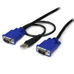 StarTech.com 15 ft 2-in-1 Ultra Thin USB KVM Cable