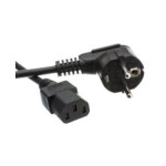 Câble Secteur Europe Prise 2P + T Mâle/IEC C13 - 1.80m - Coloris Noir