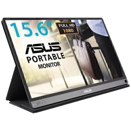 ASUS MB168B écran plat de PC 39,6 cm (15.6") HD Noir, Argent
