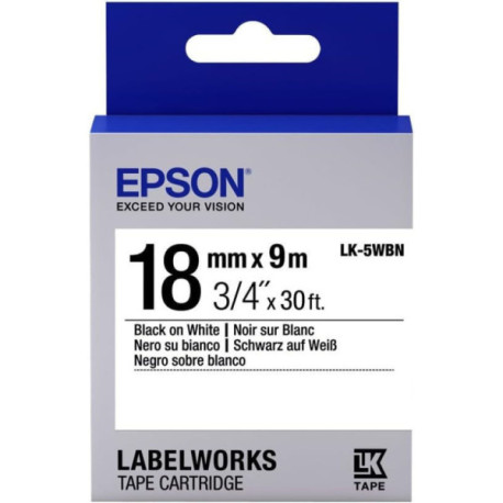 Epson Ruban d'étiquettes LabelWorks LK-5WBN