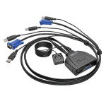 Tripp Lite B032-VU2 2-Port USB VGA Cable KVM Switch with Cables and USB Peripheral Sharing